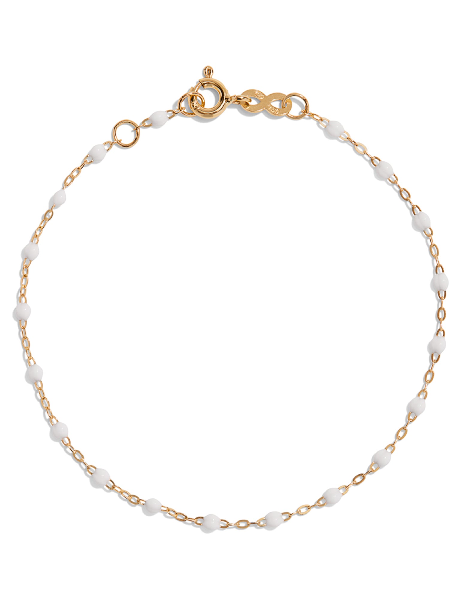 Classic Gigi White Resin Yellow Gold Bracelet
