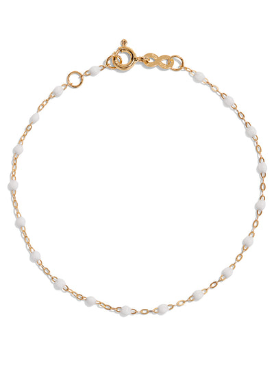 Classic Gigi White Resin Yellow Gold Bracelet