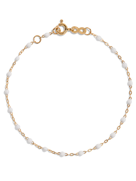 Classic Gigi White Resin Yellow Gold Bracelet | Ylang 23