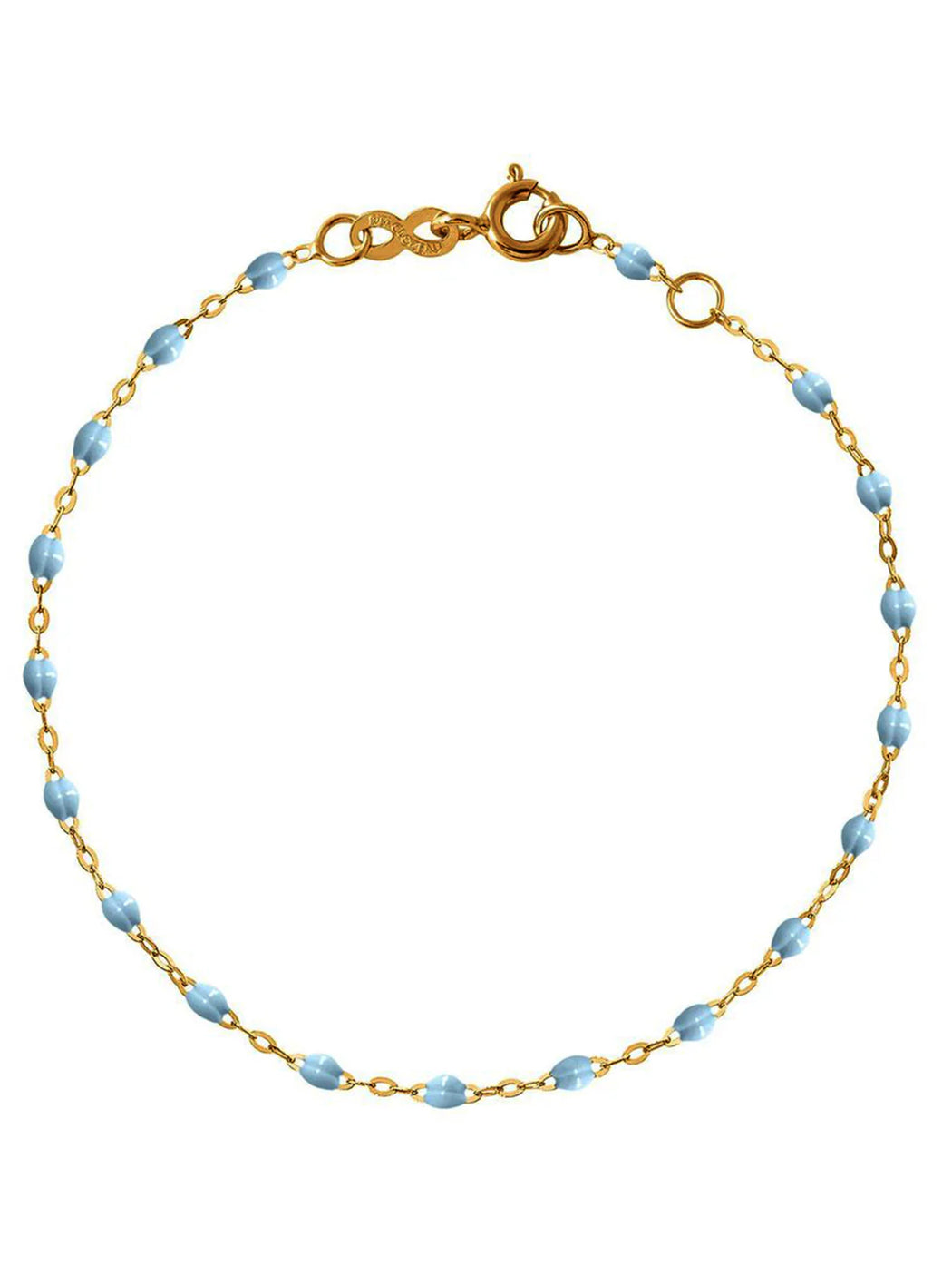 Classic Gigi Baby Blue Resin Yellow Gold Bracelet