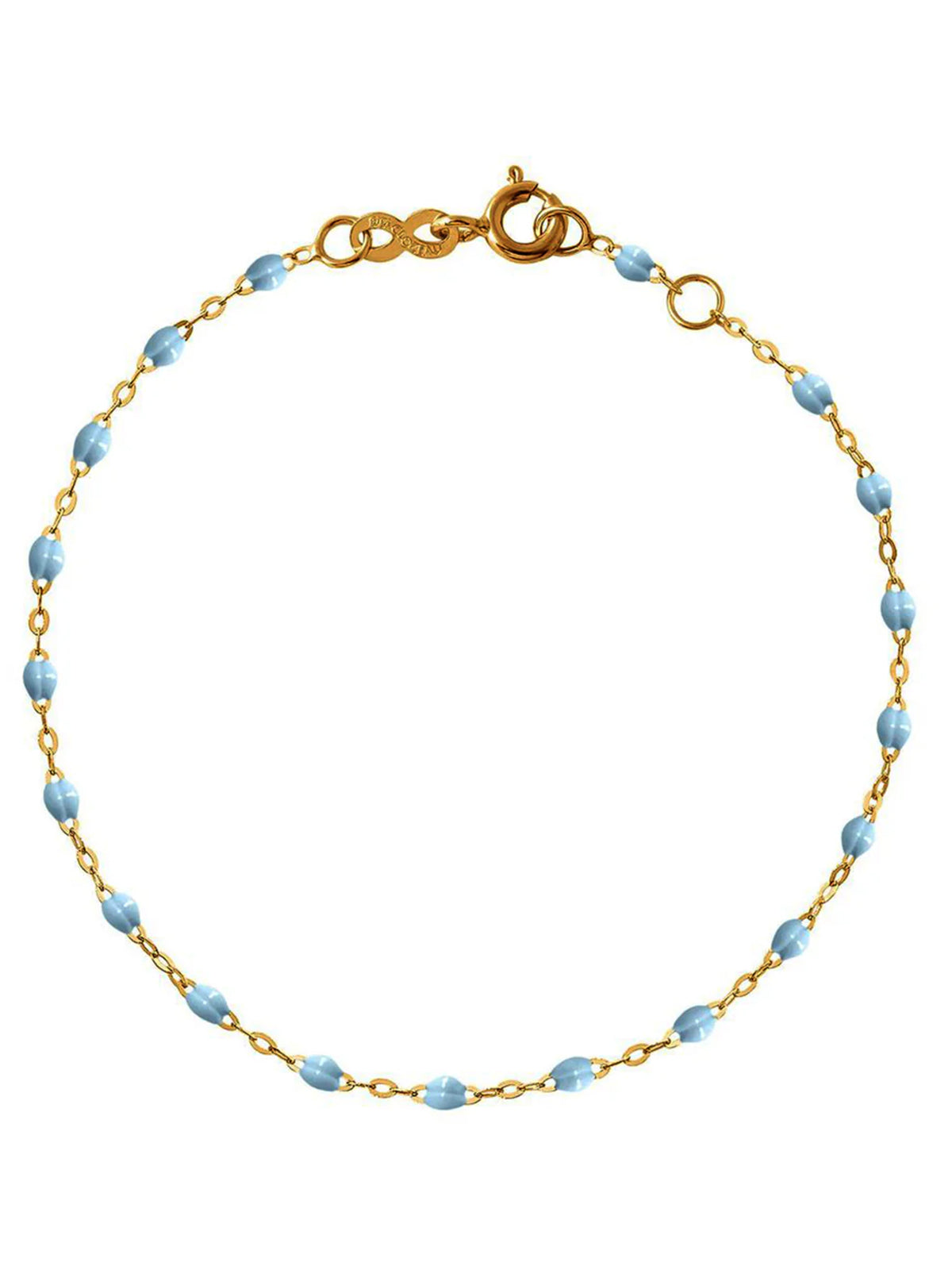 Classic Gigi Baby Blue Resin Yellow Gold Bracelet