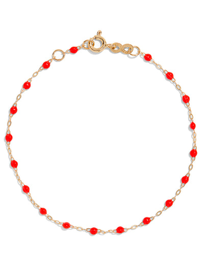 Classic Gigi Coral Resin Yellow Gold Bracelet