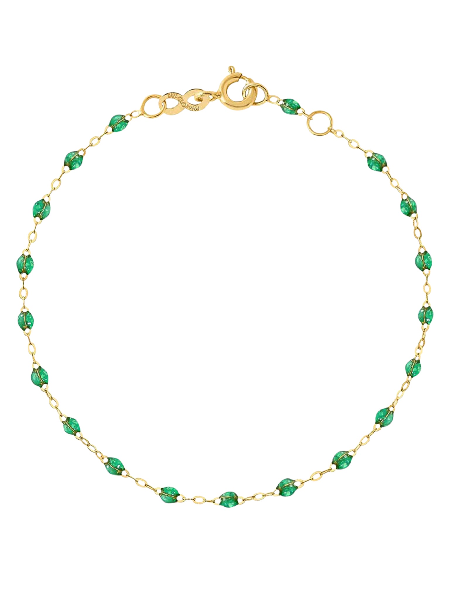Classic Gigi Mint Resin Yellow Gold Bracelet