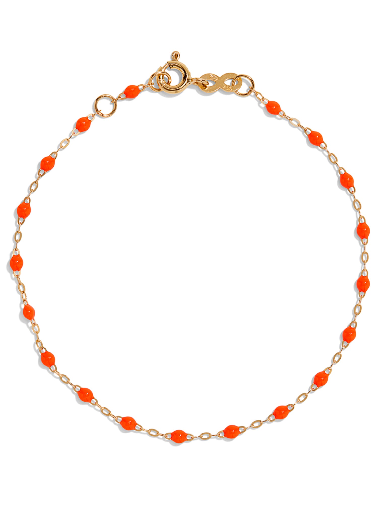 Classic Gigi Orange Resin Yellow Gold Bracelet