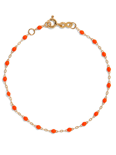 Classic Gigi Orange Resin Yellow Gold Bracelet
