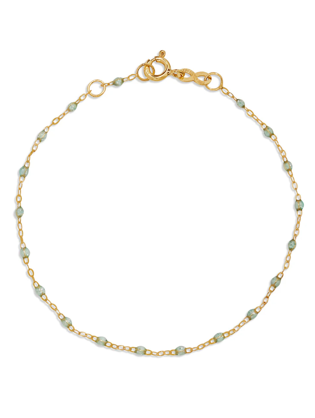 Classic Gigi Aqua Resin Yellow Gold Bracelet