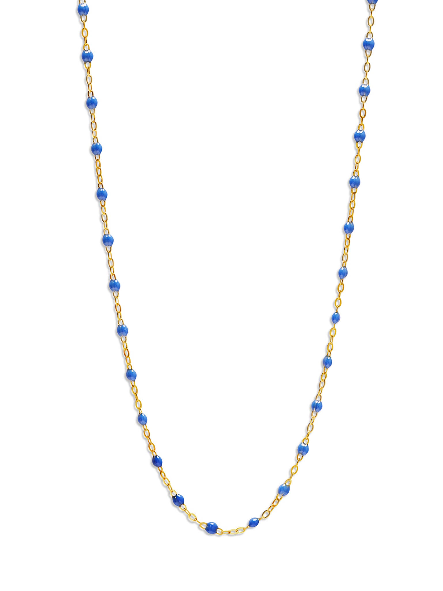 Classic Gigi Bleuet Resin Yellow Gold Necklace