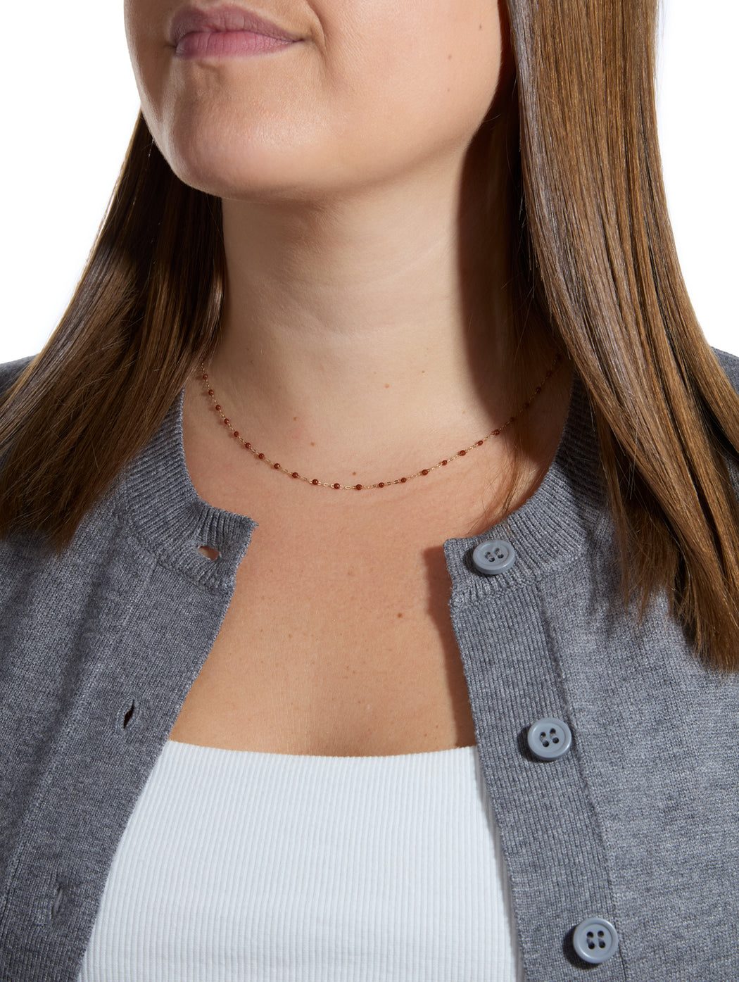 Classic Gigi Mocha Yellow Gold Necklace