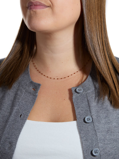 Classic Gigi Mocha Yellow Gold Necklace