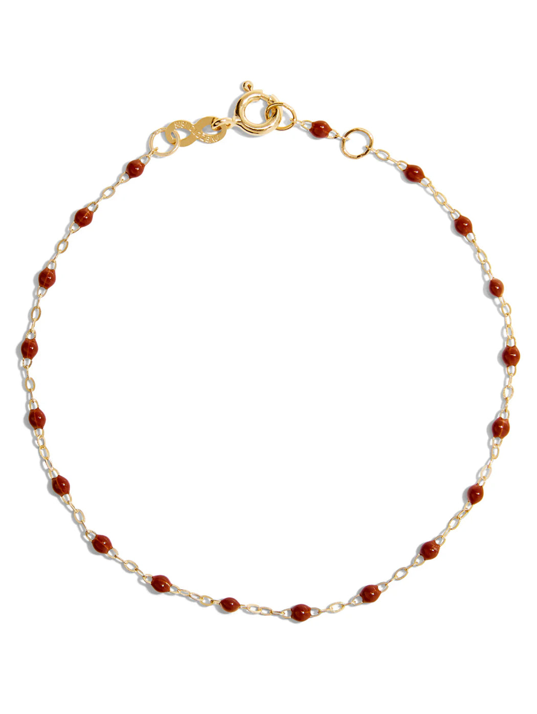 Classic Gigi Mocha Resin Yellow Gold Bracelet