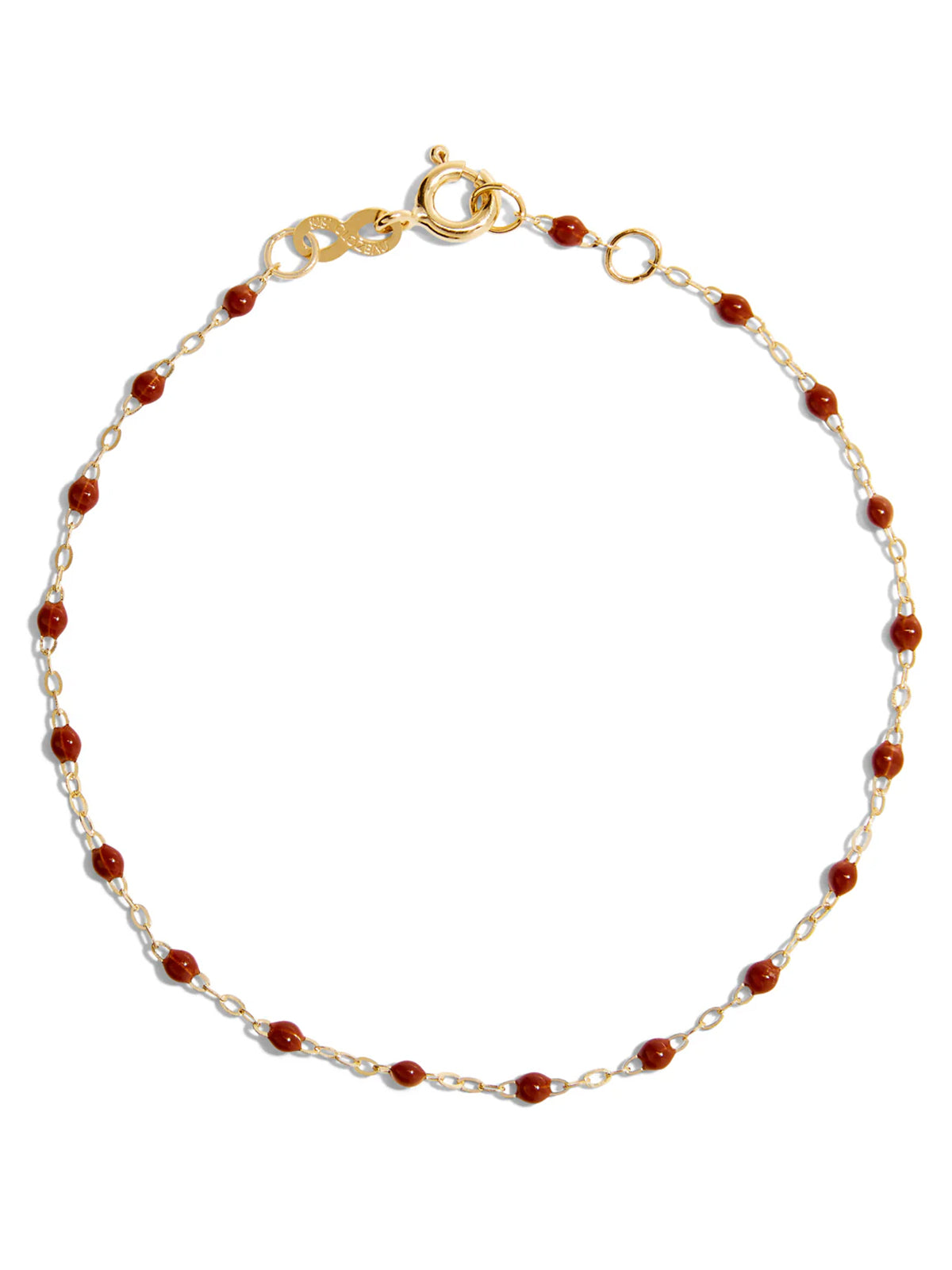 Classic Gigi Mocha Resin Yellow Gold Bracelet
