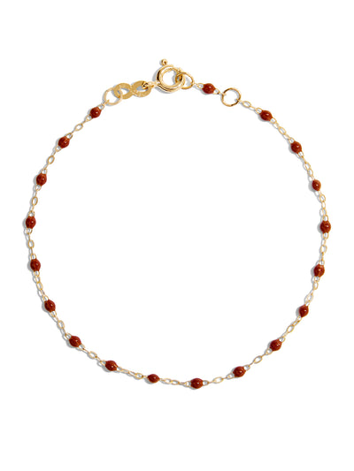 Classic Gigi Mocha Resin Yellow Gold Bracelet