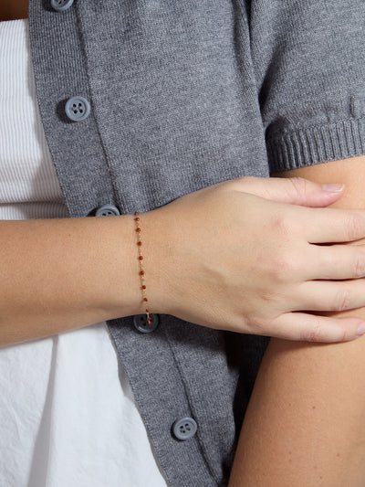 Classic Gigi Mocha Resin Yellow Gold Bracelet
