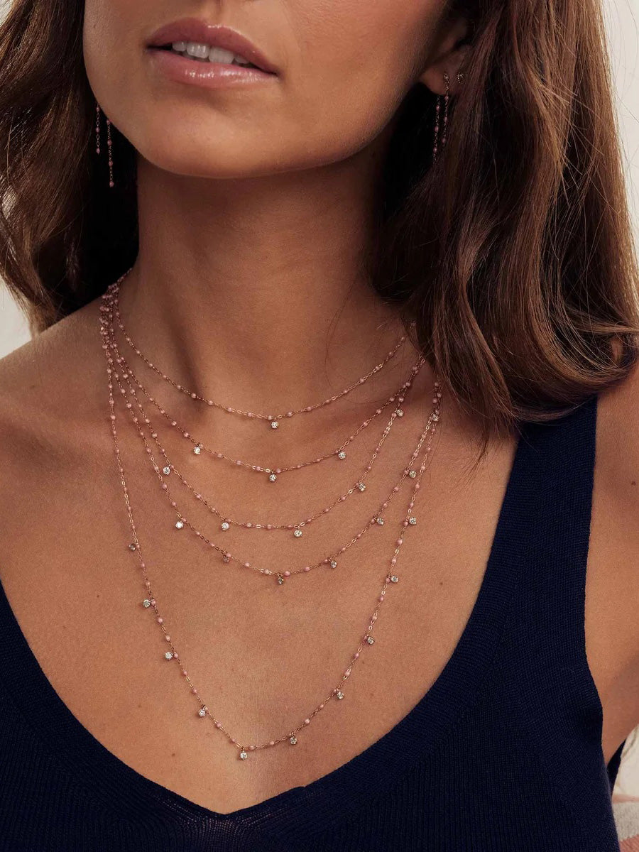 Classic Gigi Cherry Supreme Classic 5 Diamond Yellow Gold Necklace