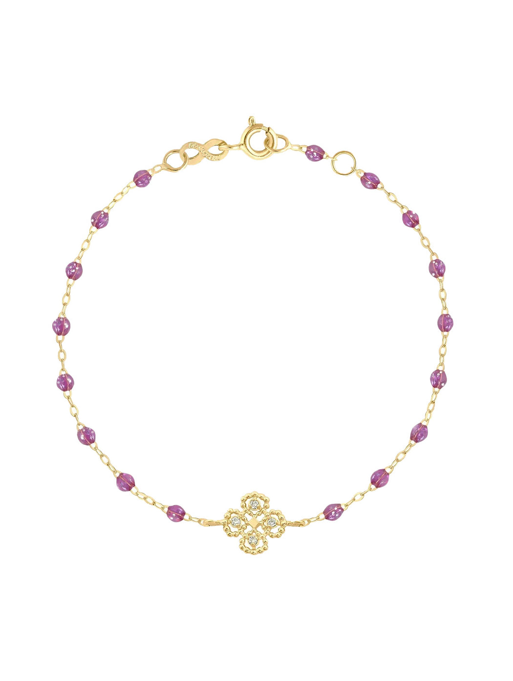 Classic Gigi Galaxy Lucky Clover Diamond Yellow Gold Bracelet