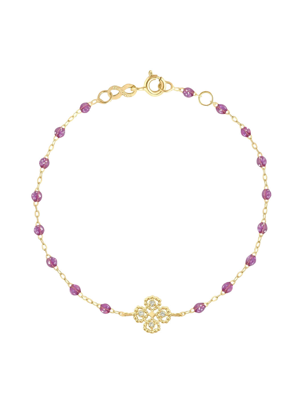 Classic Gigi Galaxy Lucky Clover Diamond Yellow Gold Bracelet