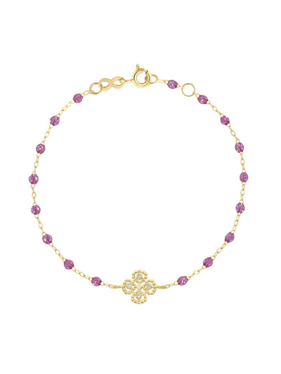 Classic Gigi Galaxy Lucky Clover Diamond Yellow Gold Bracelet
