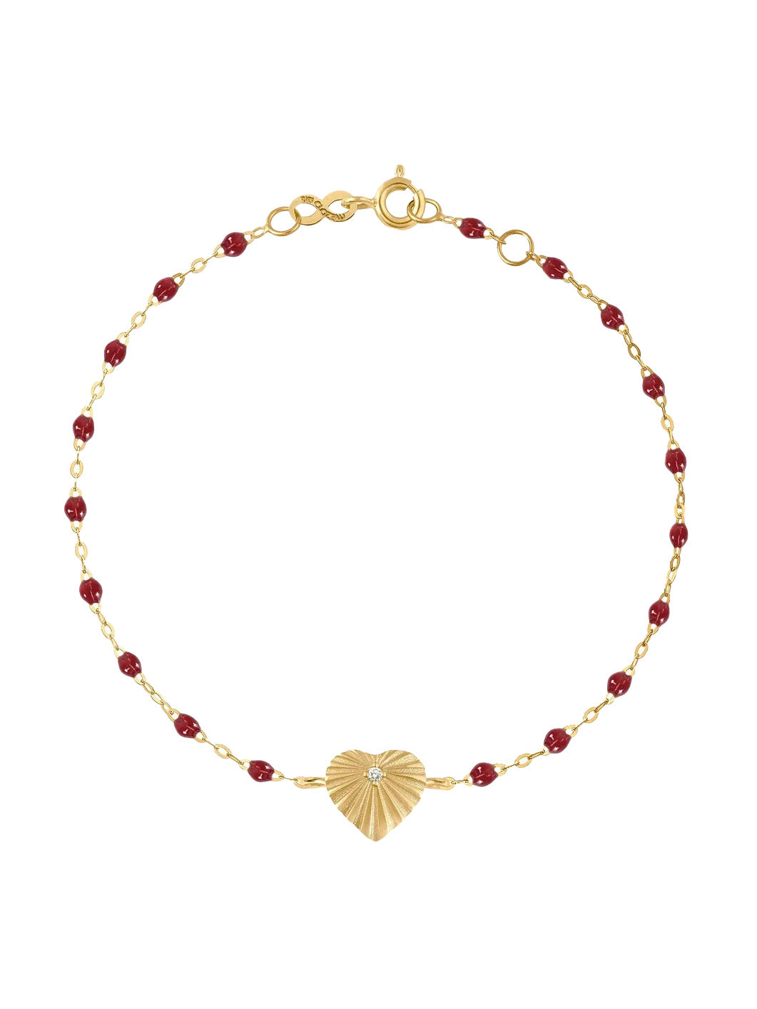 Classic Gigi Cherry Heart Lumière Diamond Yellow Gold Bracelet