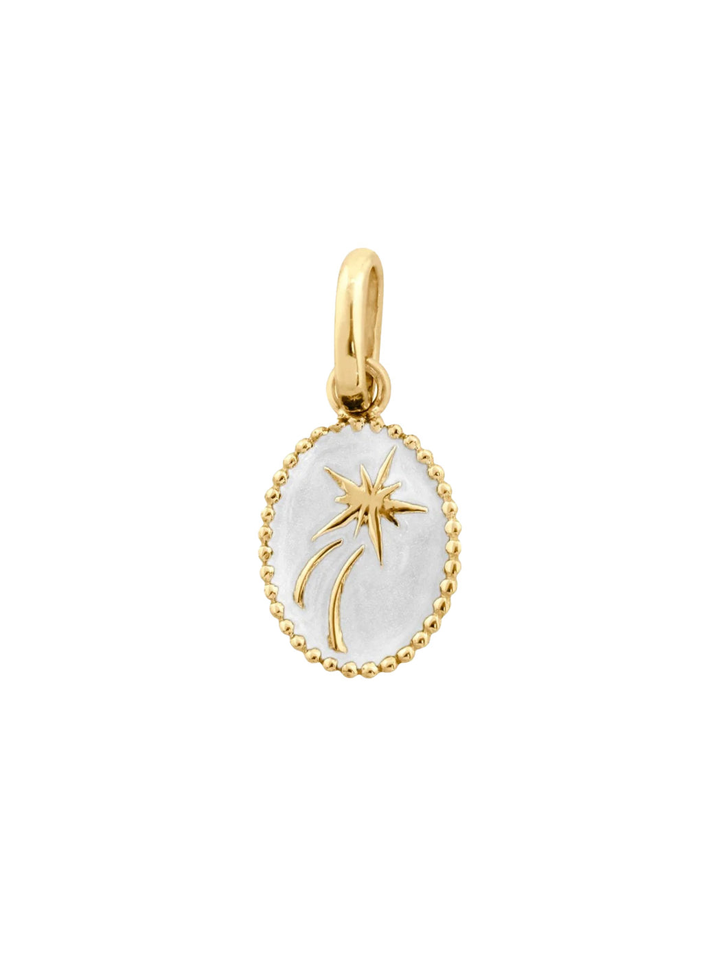 Classic Gigi White Shooting Star Yellow Gold Pendent