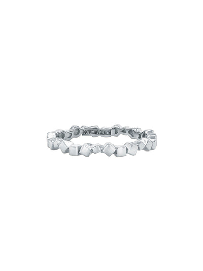 Solid White Gold Thin Ring