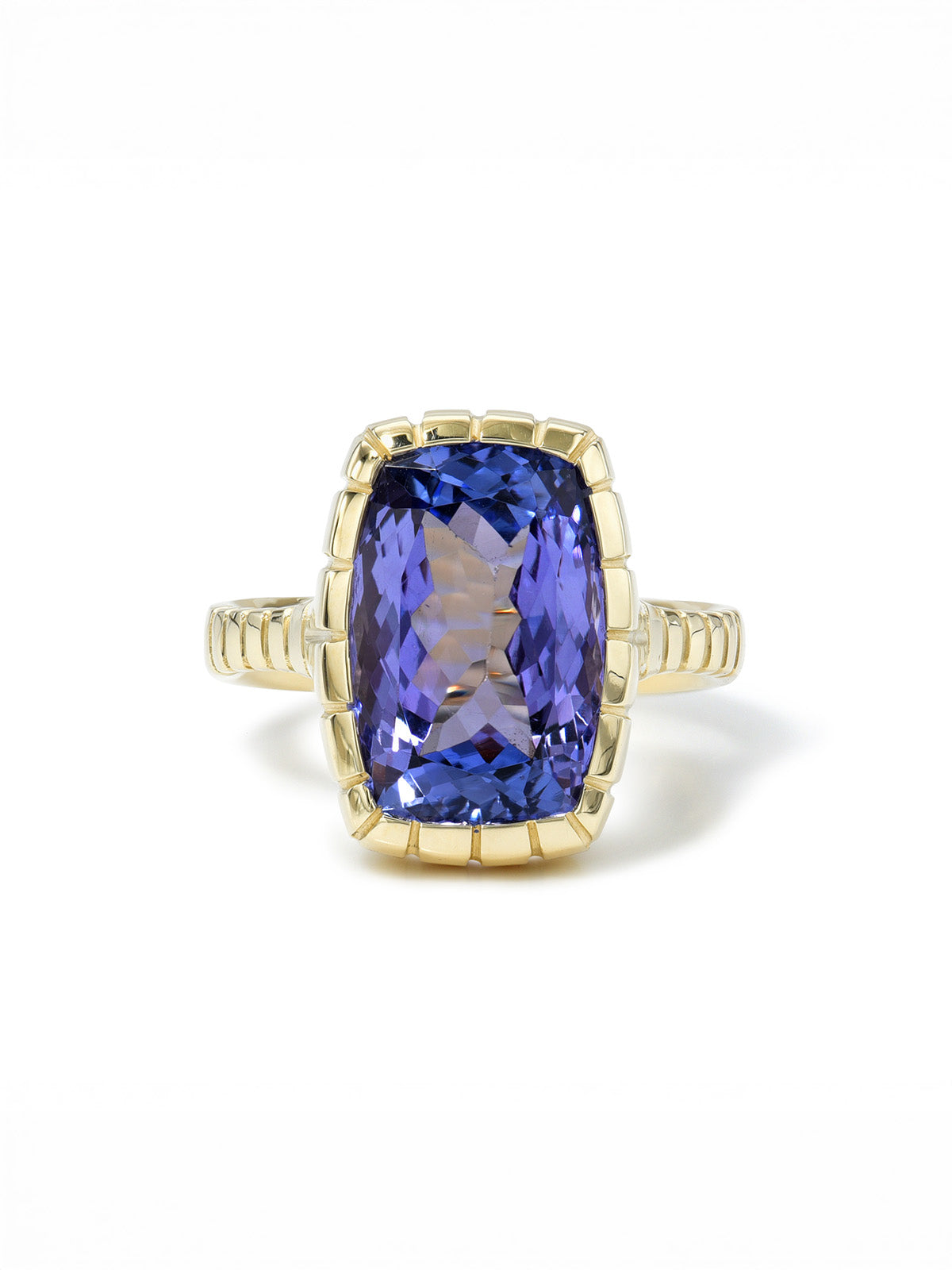 Lavender Tanzanite Heirloom Yellow Gold Ring