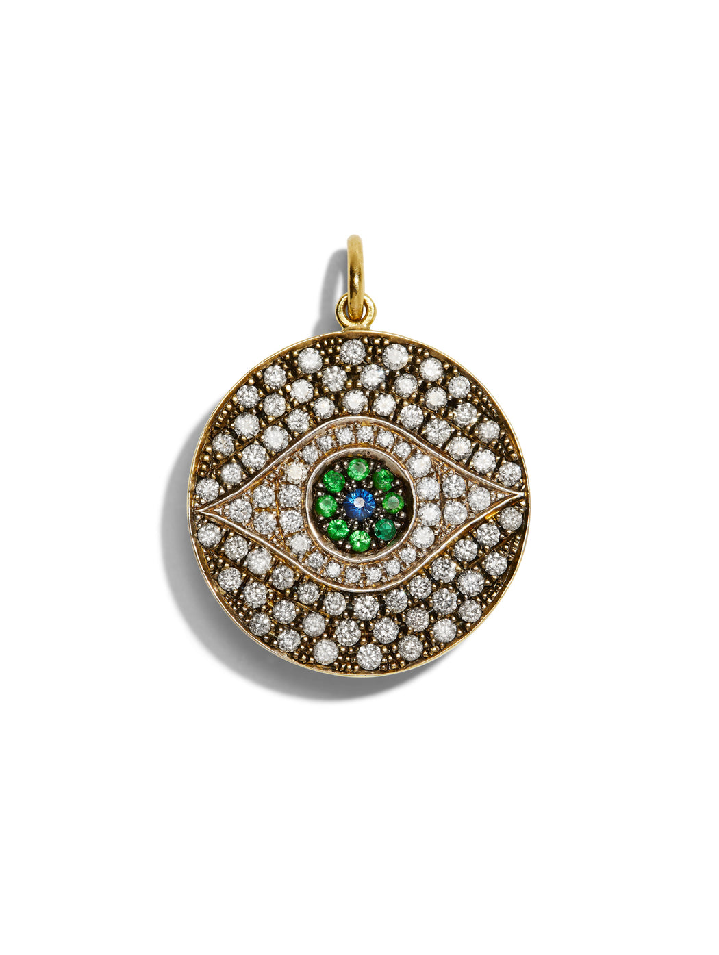 Green Eye Dawn Yellow Gold Pendant