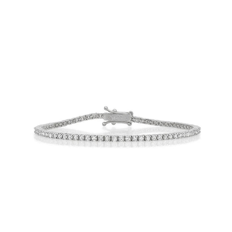 4 Prong Diamond White Gold Tennis Bracelet