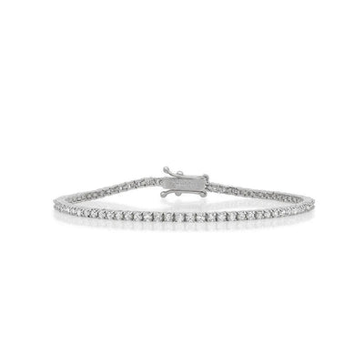 4 Prong Diamond White Gold Tennis Bracelet