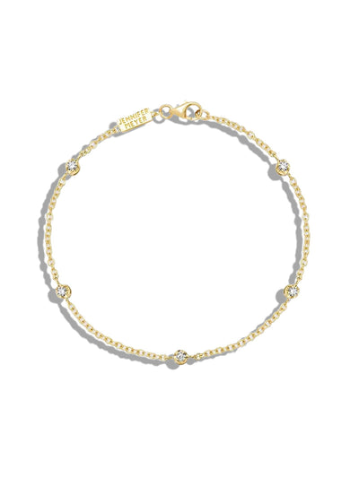 5 Illusion Set Diamond Yellow Gold Bracelet