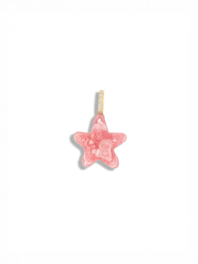 Small Pink Rhodochrosite Sea Star Charm