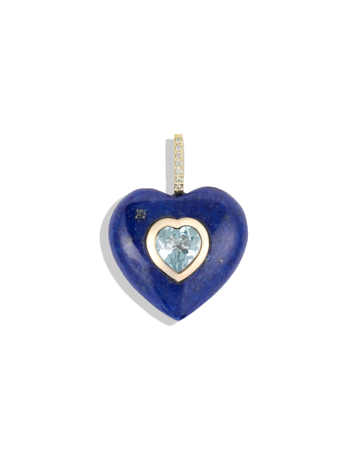 Lapis & Blue Topaz Heart Pendant