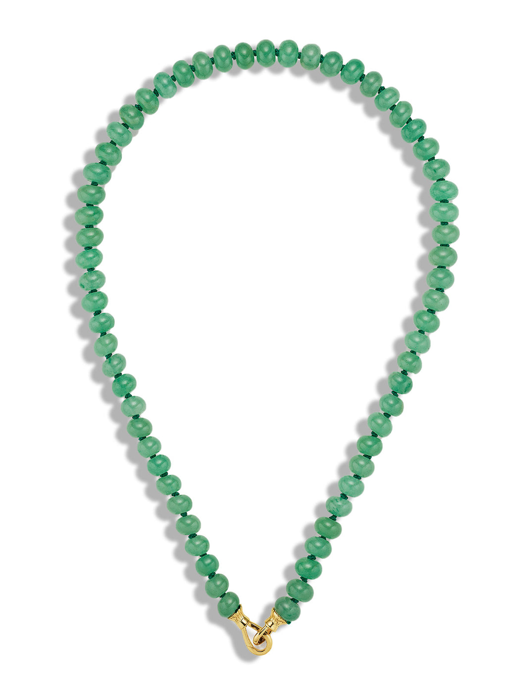 Green Aventurine Rondelle Beaded Necklace