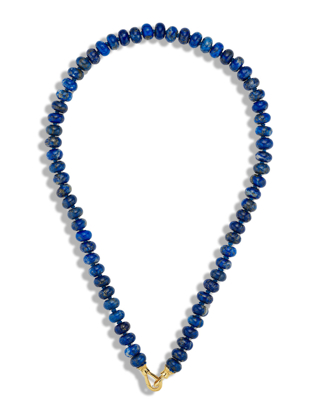 Lapis Rondelle Beaded Necklace