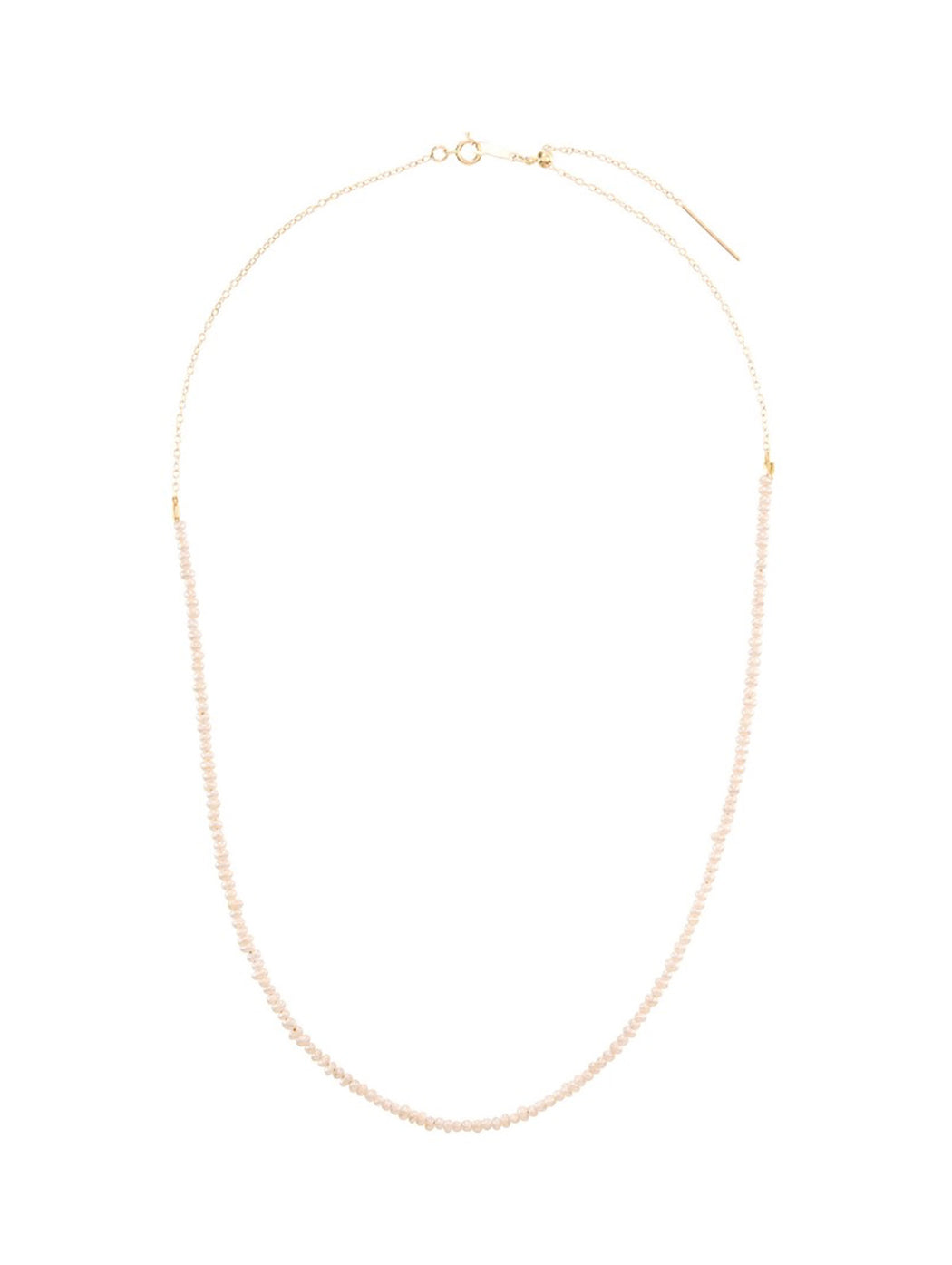 Seed Pearl Tiny Gem Yellow Gold Necklace