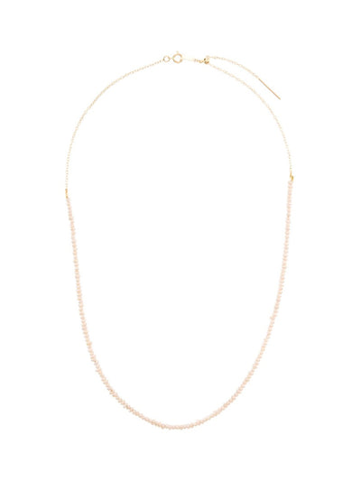 Seed Pearl Tiny Gem Yellow Gold Necklace
