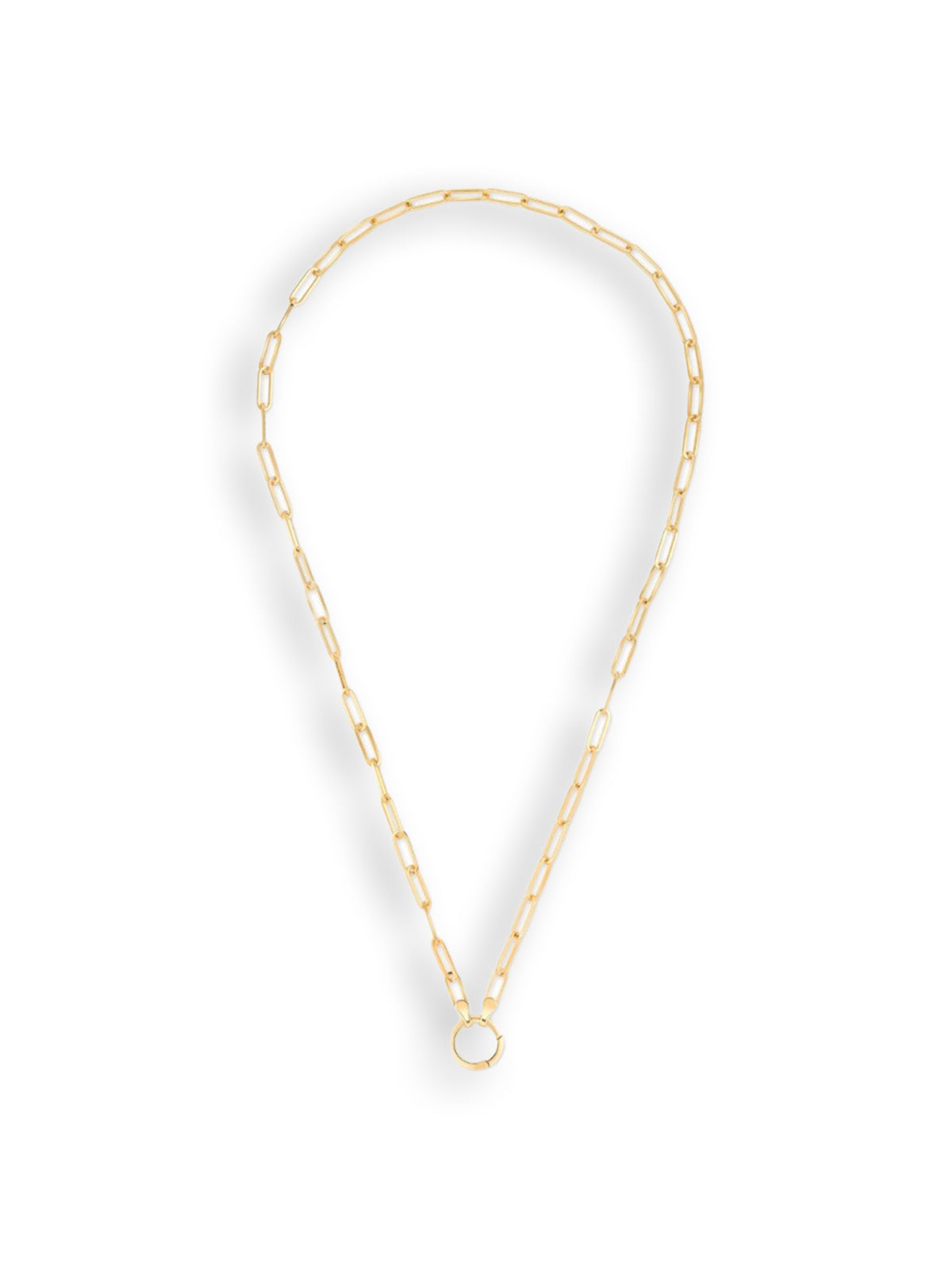 Small Paperclip Yellow Gold Chain