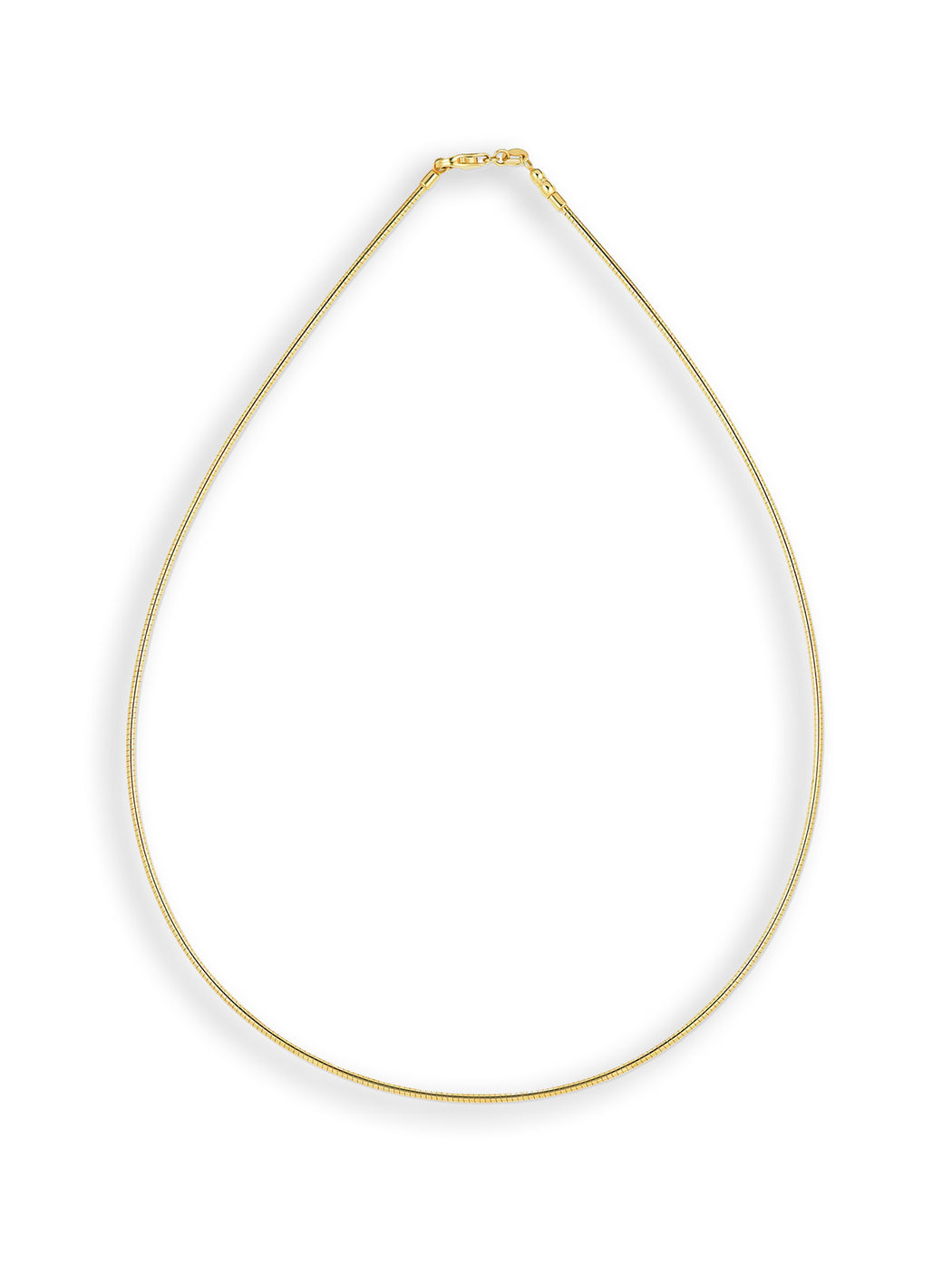 Thin Yellow Gold Omega Chain