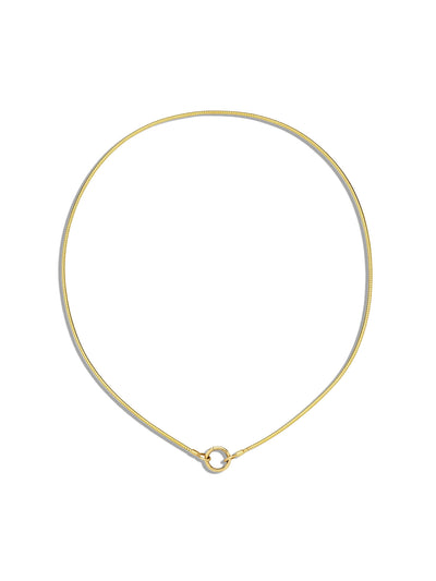 Omega Chain with Charm Lock