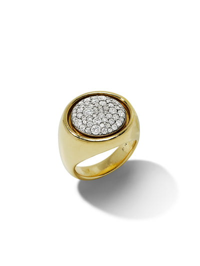 Modern Finish Smartie Yellow Gold Ring