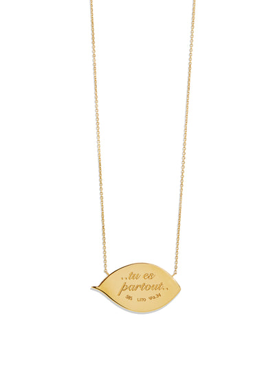 Grand Bleu Enamel, Diamond and Sapphire Yellow Gold Necklace