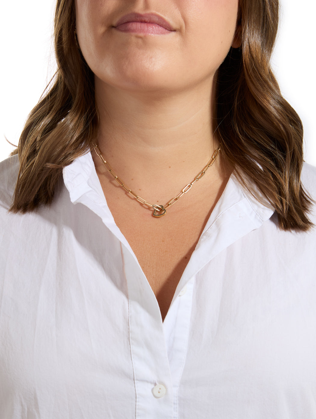 Small Double Sided Black Diamond Floating Heart Yellow Gold Charm