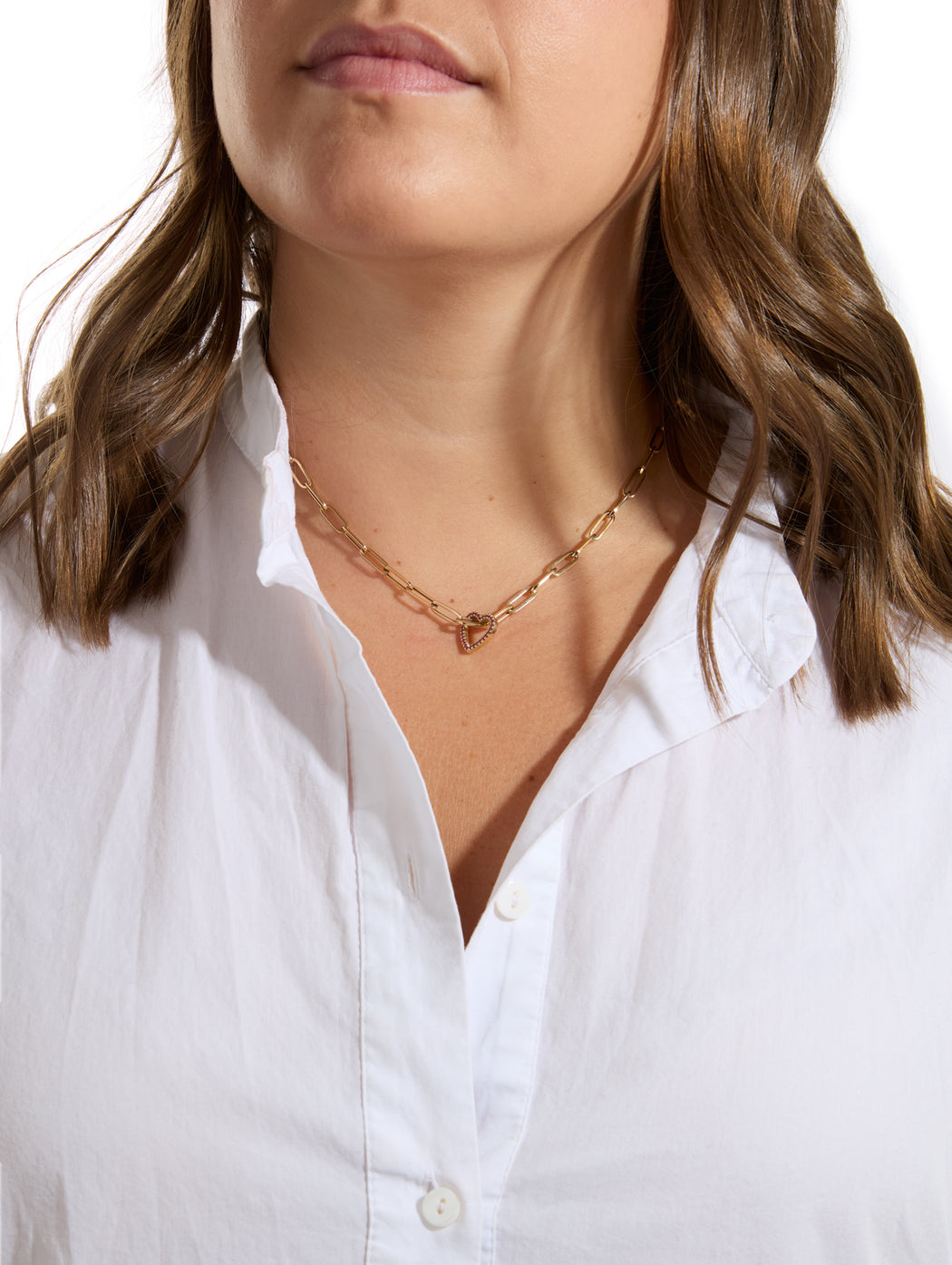 Small Double Sided Ruby Floating Heart Yellow Gold Charm