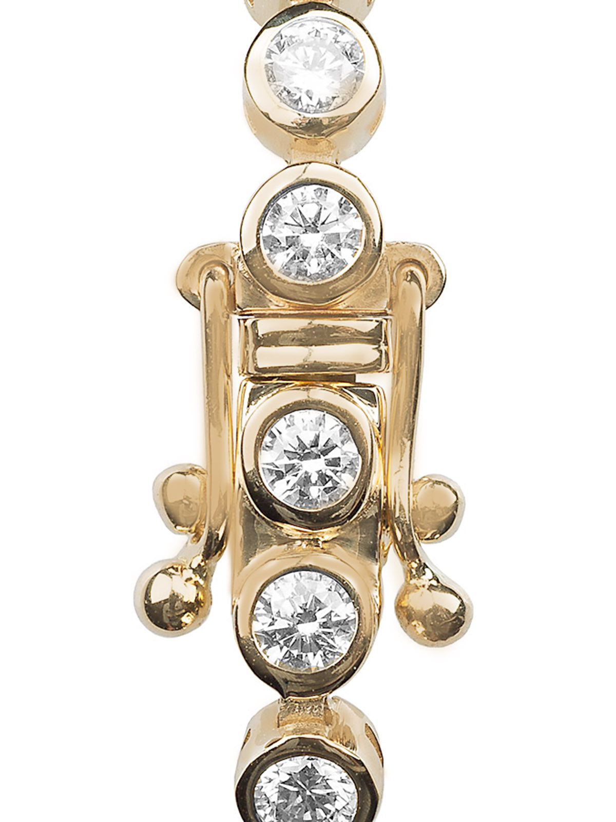 Diamond Bezel Yellow Gold Tennis Bracelet