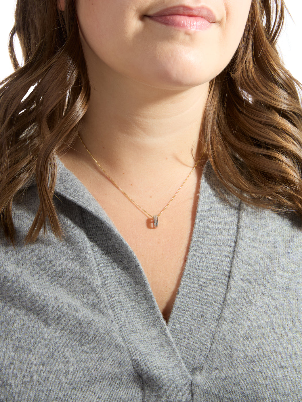 Mini Diamond Baguette Legend Link Yellow & White Gold Necklace