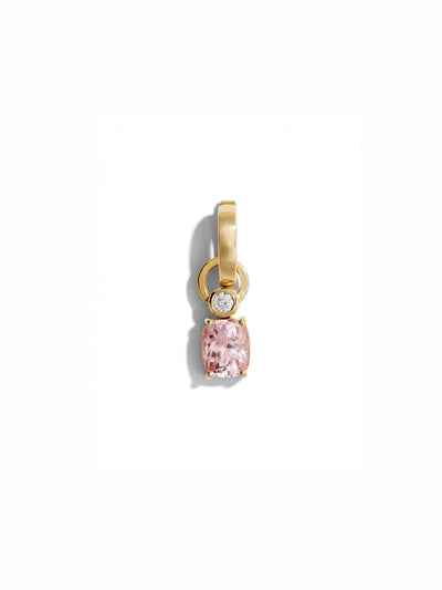 Full Circle Diamond & Cushion Light Pink Sapphire Charm