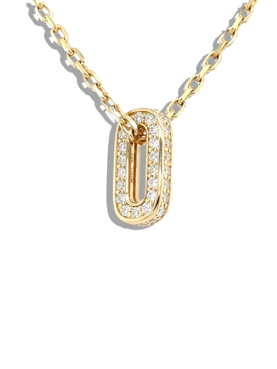 Diamond Legend Link Yellow Gold Necklace