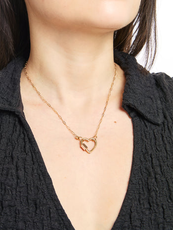 Square Link Yellow Gold Chain Necklace
