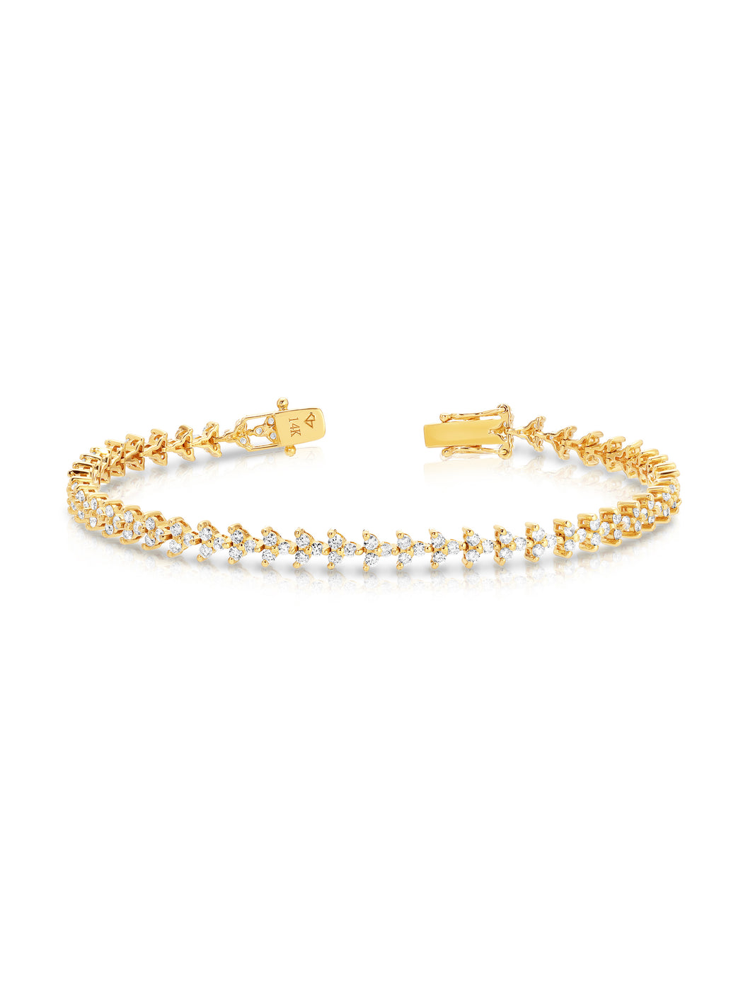 Mini Poppy Diamond Yellow Gold Bracelet