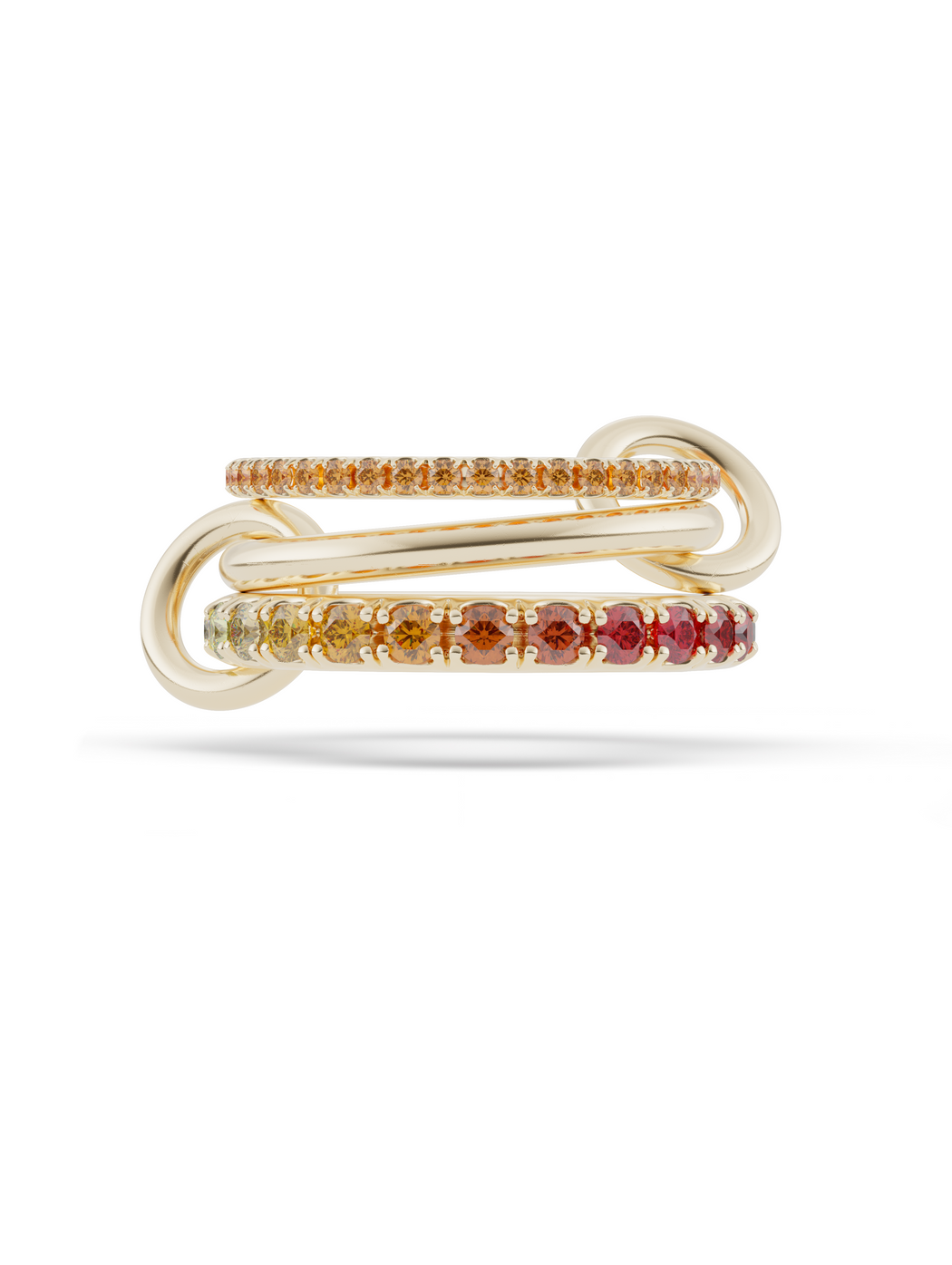 Norah Orange Ombre Yellow Gold Ring