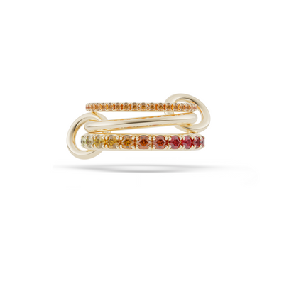 Norah Orange Ombre Yellow Gold Ring